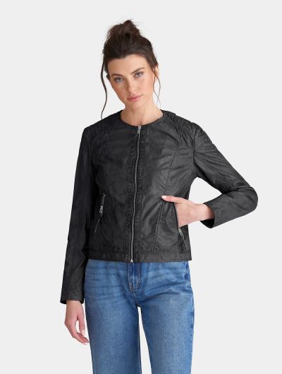 Skinnjacka SAKI Paula Svart